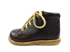 Angulus mørk brun sko med snørebånd